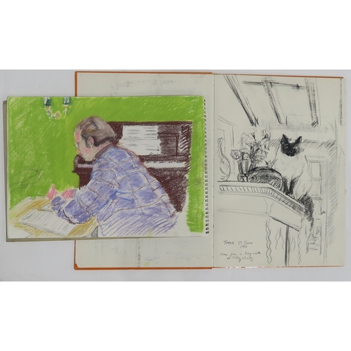 918 - <strong>THORA CLYNE (SCOTTISH 1937-2021)</strong><br />TWO SKETCHBOOKS to include studies in graphit...