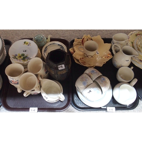 208 - A large collection of tea and tablewares, vases etc