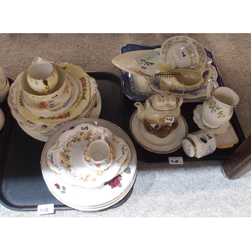 208 - A large collection of tea and tablewares, vases etc