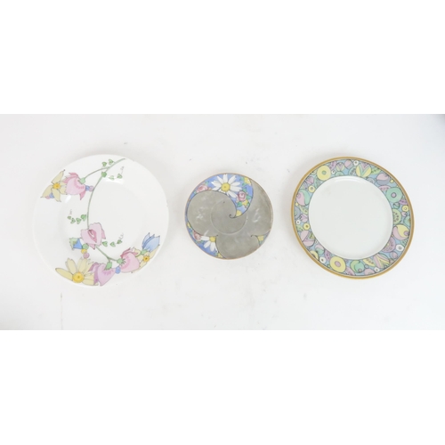 180 - ELIZABETH MARY WATT (1886-1954)A collection of hand painted mainly flower decorated porcelain p... 