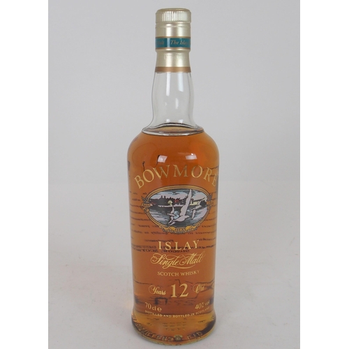 627 - BOWMORE Screen Printed Bottle Islay Single Malt Whisky 12 year old