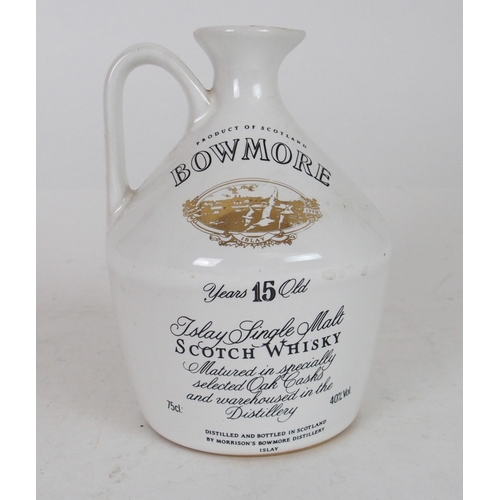 630 - BOWMORE Islay Single Malt Scotch Whisky 15 Year Old, Glasgow Garden Festival 1988 in Ceramic Decante... 