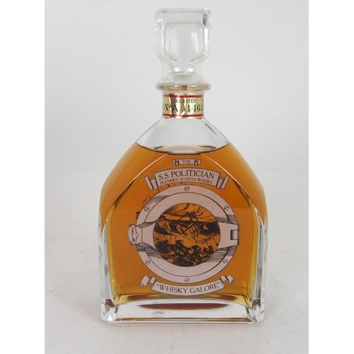 638 - THE SS POLITICIAN BLENDED SCOTCH WHISKY DECANTER no. A1464 in presentation box... 