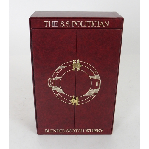 638 - THE SS POLITICIAN BLENDED SCOTCH WHISKY DECANTER no. A1464 in presentation box... 