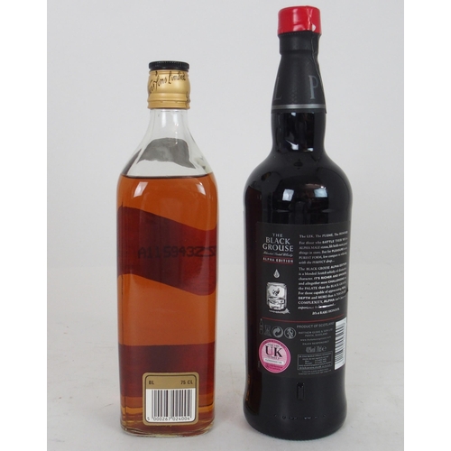 643 - JOHNNIE WALKER  BLACK LABELExtra Special Blended Scotch Whisky, The Black Grouse Alpha Edition Scotc... 