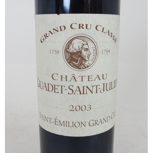 648 - CHATEAU GUADET-SAINT JULIEN Grand Cru Classe, Saint-Emillion 2003 (9)