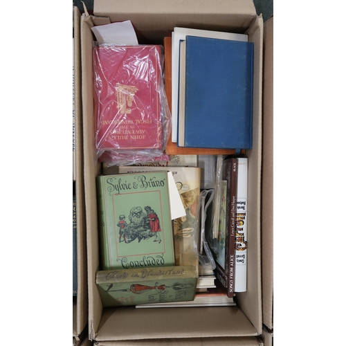 142 - A lot of six boxes of assorted hardback books (6)