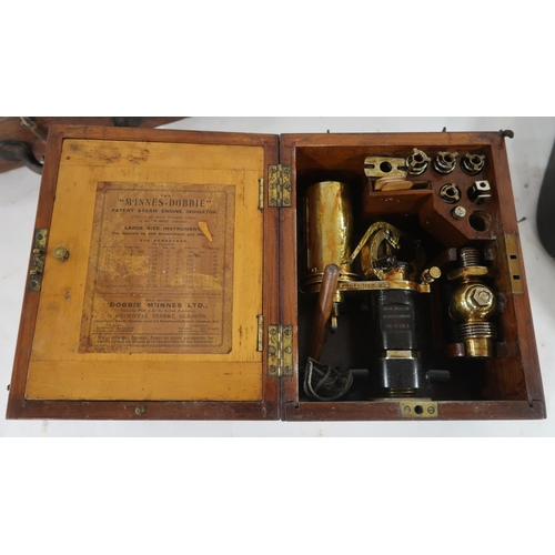 156 - A boxed lot of four cased scientific instruments and a typewriter (5)