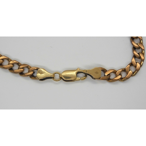 705 - A 9ct gold curb link bracelet, length 21cm, weight 16.3gms