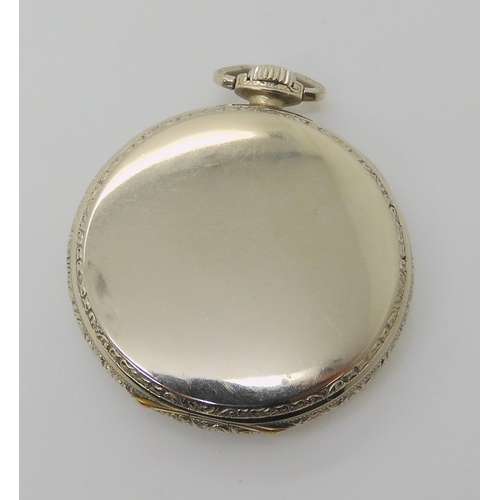 731 - A 14k gold filled Studebaker South Bent open face pocket watch, diameter 4.5cm