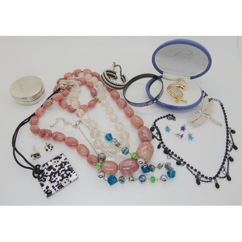 743 - A wider Michaela Frey bangle, a Murano pendant and earrings and other item