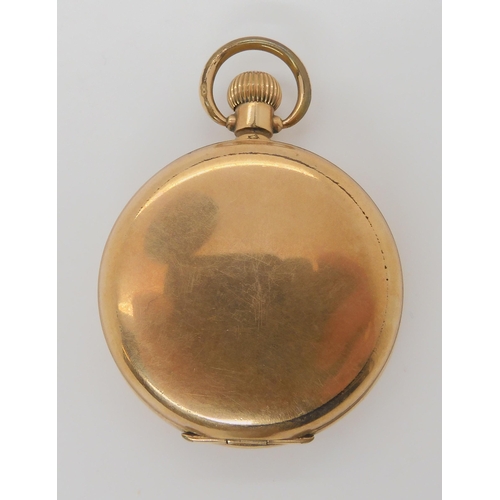 752 - A gold plated Tavannes full hunter pocket watch