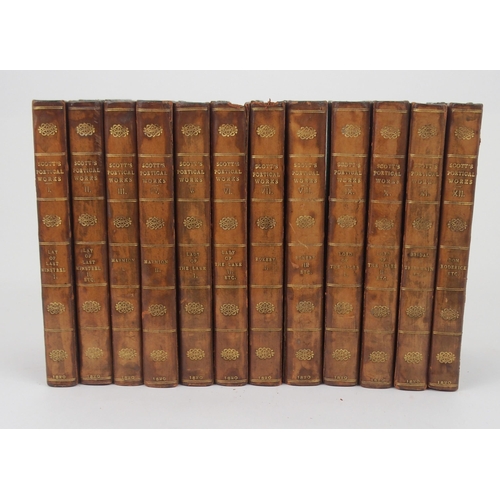 505A - SCOTTISH POETICAL WORKS VOL I - XIIby Walter Scott, 1820 and a collection of Walter Scott works, 181... 