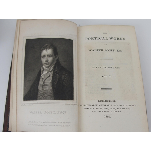 505A - SCOTTISH POETICAL WORKS VOL I - XIIby Walter Scott, 1820 and a collection of Walter Scott works, 181... 