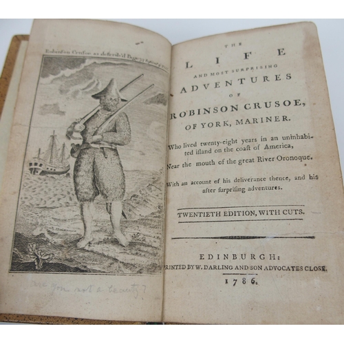 505B - THE LIFE AND MOST SURPRISING ADVENTURES OF ROBIN CRUSOE OF YORK, MARINER12th edition with cuts, 1786... 