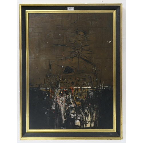 852 - THOMAS GLEGHORN (BRITISH b.1925)VENETIAN ICON Oil on board, signed lower centre, dated (19)62, 74 x ... 