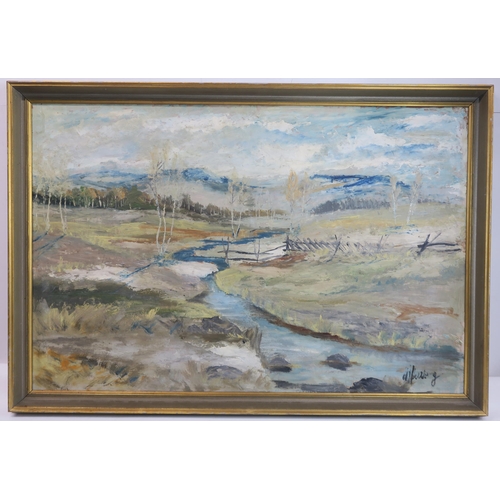 883 - IAN FLEMING RSA RSW (SCOTTISH 1906-1994)EXTENSIVE LANDSCAPE Oil on board, signed lower right, 59 x 9... 