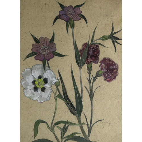 920 - MARY NEWBERRY STURROCK (SCOTTISH 1892-1985) STILL LIFE OF SPRING FLOWERS Watercolour and pencil on p... 