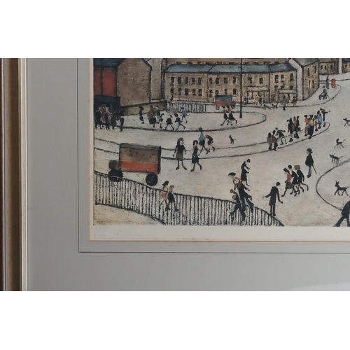 942 - LAURENCE STEPHEN LOWRY RA RBA (BRITISH 1887-1976)A BUSY INDUSTRIAL LANDSCAPEOffset Lithograph, signe... 