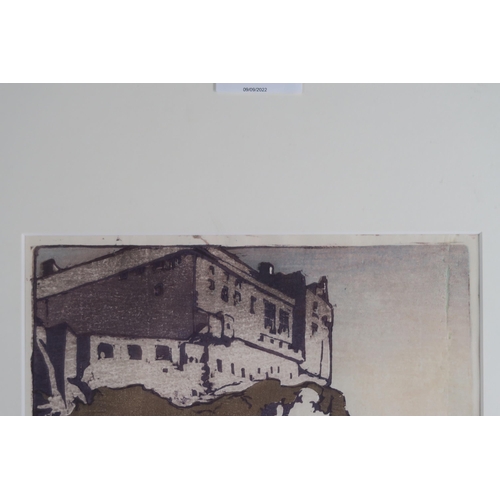 948 - MABEL ALINGTON ROYDS (BRITISH 1874-1941)EDINBURGH CASTLEWoodcut, signed lower left, 27 x 19cm (10.5 ... 