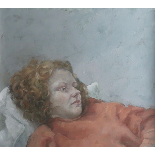 952 - JENNIFER ANDERSON (SCOTTISH b.1975) LAZY DAY Oil on canvas, 44 x 49cm (17.25 x 19.25