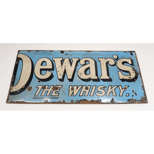 527 - DEWAR'S THE WHISKYLarge enamel advertising sign 1.9m x 0.9m