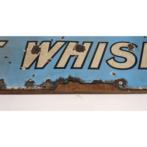 527 - DEWAR'S THE WHISKYLarge enamel advertising sign 1.9m x 0.9m