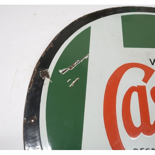 528 - AUTOMOBILIABP oil drum lid advertising sign together with an Esso Imperial Dealer oil drum lid adver... 