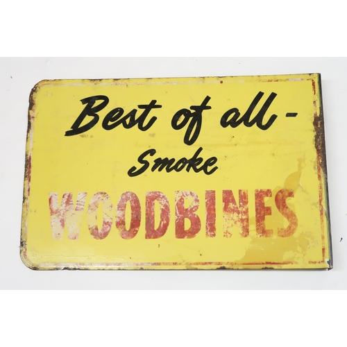 531 - WOODBINES THE BEST OF ALLEnamel Advertising Sign, double sided 53.5cm x 35cm