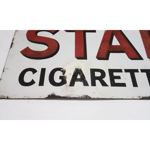 532 - WILL'S STAR CIGARETTES Enamel advertising sing, double sided 45cm x 30.5cm