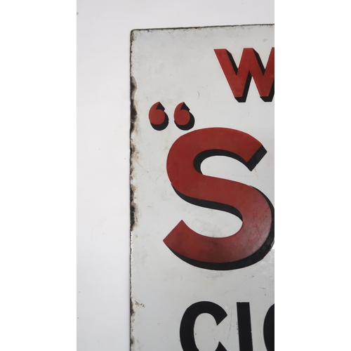 532 - WILL'S STAR CIGARETTES Enamel advertising sing, double sided 45cm x 30.5cm