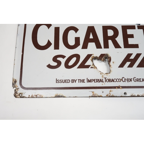 536 - CAPSTAN CIGARETTES SOLD HERENavy Cut Medium Strength enamel advertising sign 91cm x 61cm... 