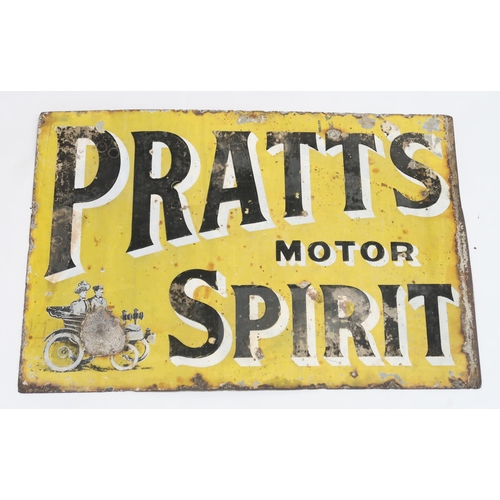 539 - AUTOMOBILIAPRATT'S MOTOR SPIRIT ENAMEL ADVERTISING SIGN