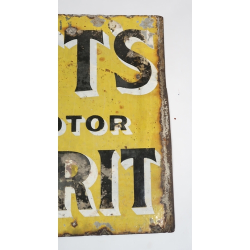 539 - AUTOMOBILIAPRATT'S MOTOR SPIRIT ENAMEL ADVERTISING SIGN