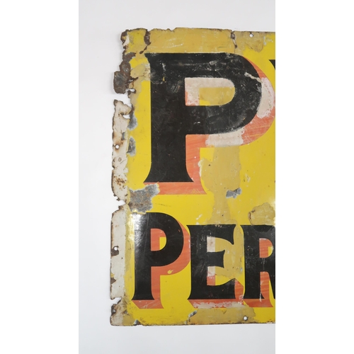 543 - AUTOMOBILIAA Pratt's Perfection Spirit enamel advertising sign, 131cm x 46cm