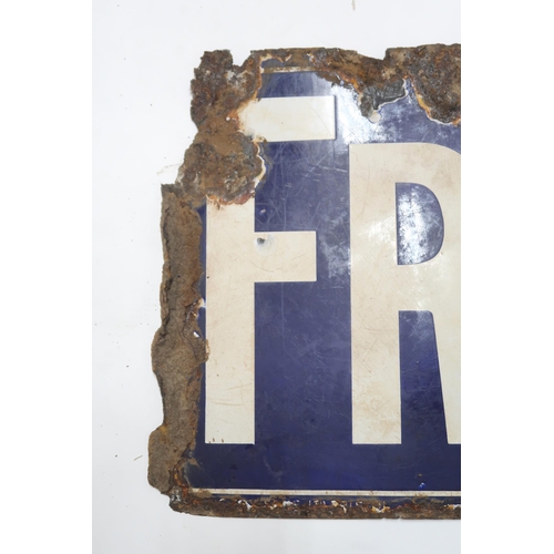 546 - FRY'S PURE CONCENTRATED COCOAEnamel advertising sign, 90cm x 31cm