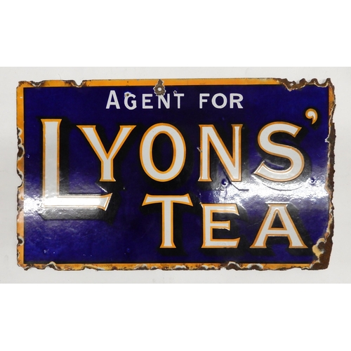 548 - LYON'S TEAEnamel advertising sign, 38cm x 23cm