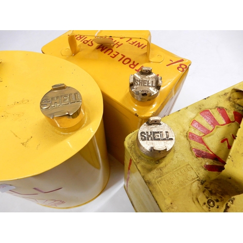 553 - AUTOMOBILIA A SHELL-MEX & BP LTD yellow fuel can, together with a similar SHELL & BP fuel ca... 