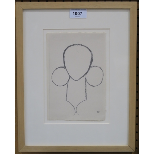 1007 - DONALD BAIN (SCOTTISH 1904-1979)ABSTRACTED FIGUREGraphite on paper, signed lower right, 20 x 13cm&nb... 