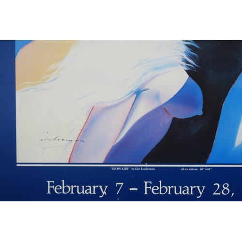 1021 - LINDERMAN EXHIBITION POSTERSLOW KISS, MARILYN BUTLER FINE ART Print multiple, signature in ink,... 