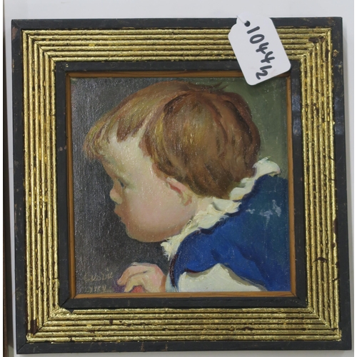 1044 - WILLIAM CROSBIE RSA RGI (1915-1999)OFF TO SCHOOL Oil on board, 28 x 24cm Title inscribed versoTogeth... 