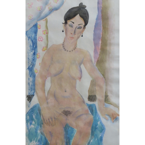 1050 - WILLIAM CROSBIE RSA RGI (1915-1999)ODALISQUE Watercolour, signed lower left, 43 x 28cm Tit... 