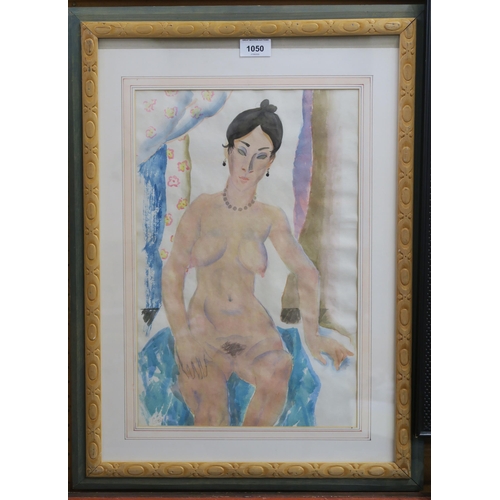 1050 - WILLIAM CROSBIE RSA RGI (1915-1999)ODALISQUE Watercolour, signed lower left, 43 x 28cm Tit... 