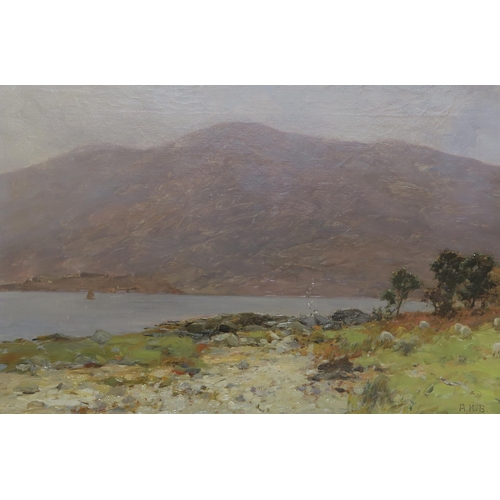 937 - ALEXANDER KELLOCK BROWN Loch Linnhe, monogrammed oil on canvas, 35 x 52cm