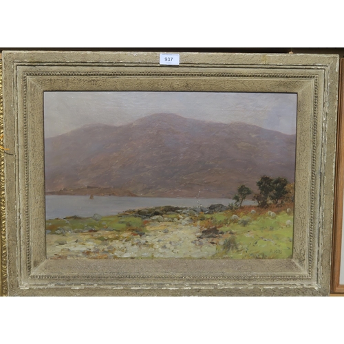 937 - ALEXANDER KELLOCK BROWN Loch Linnhe, monogrammed oil on canvas, 35 x 52cm