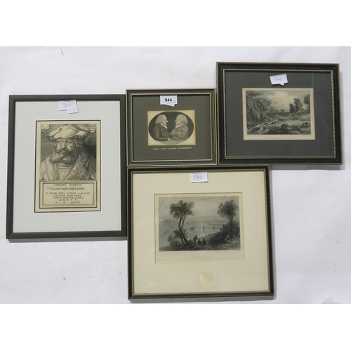 944 - JOHN KAY Gillespie brothers, Philanthropists, print, 8 x 11cm and six others (7)