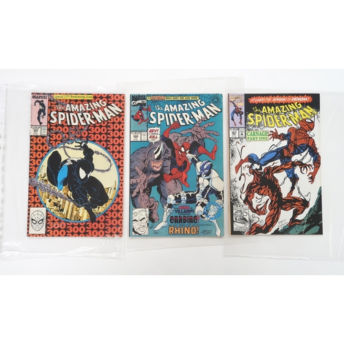 482 - A collection of Marvel Amazing Spider-man comics including; 76, 82, 89, 107, 111, 163-168, 179-180, ... 