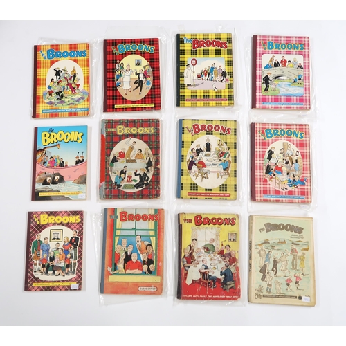 500 - A collection of Broons books including; 1952, 1954, 1956, 1958, 60, 62, 64, 66, 68, 70, 74, 90, 96 (... 