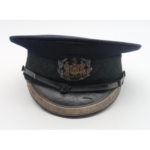 651 - A Sheffield Police officer's peaked cap, circa 1910, by Christys' of London, size 6 3/4