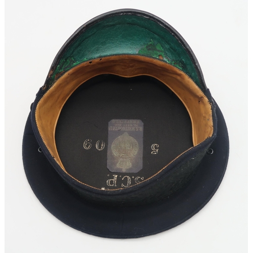 651 - A Sheffield Police officer's peaked cap, circa 1910, by Christys' of London, size 6 3/4